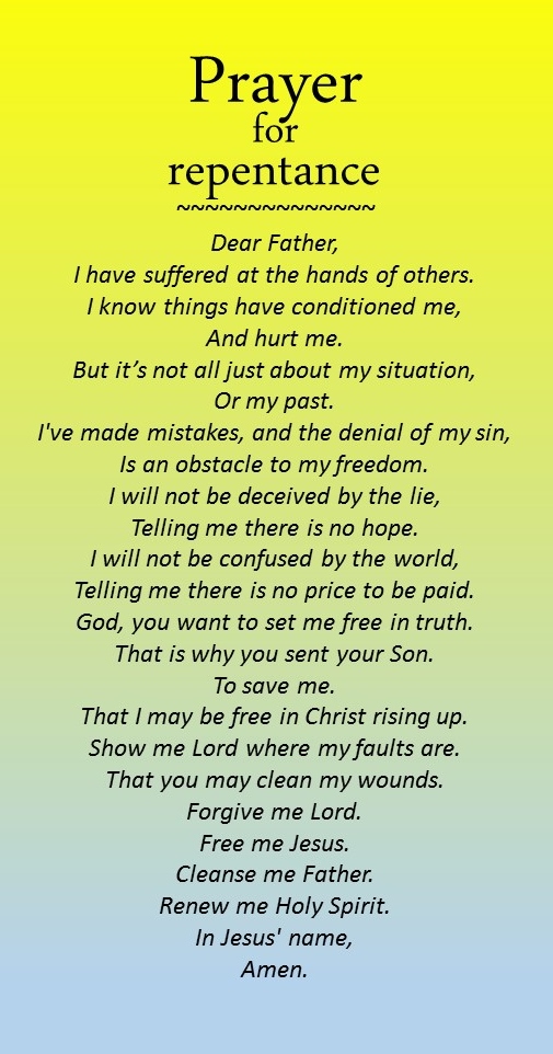Prayer for repentance