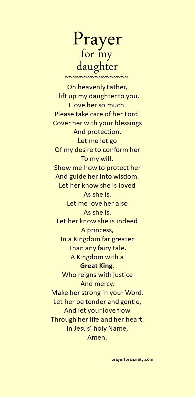 Prayer for my daughter | Prayer For Anxiety, image size:630x1280