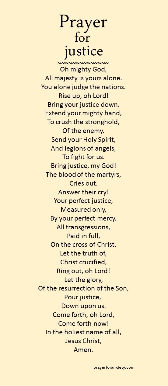 Prayer for justice