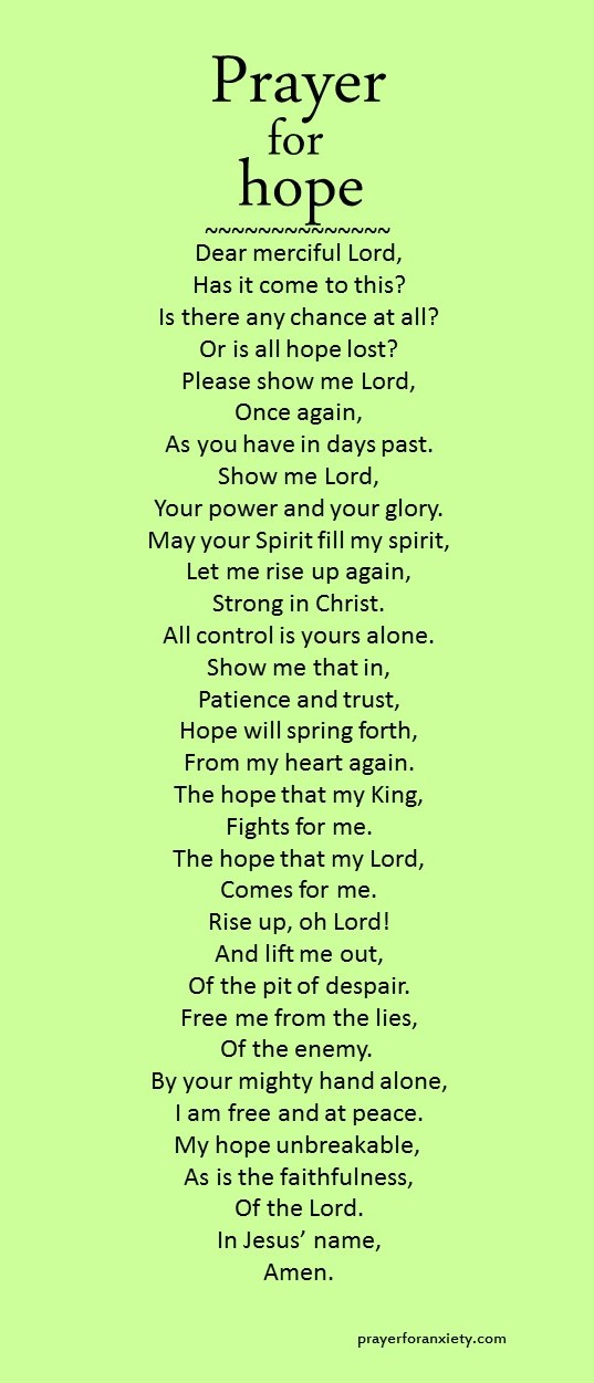 Prayer for hope