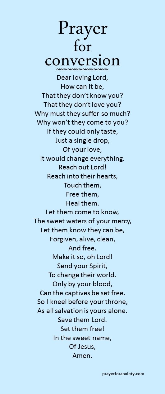 Prayer for conversion