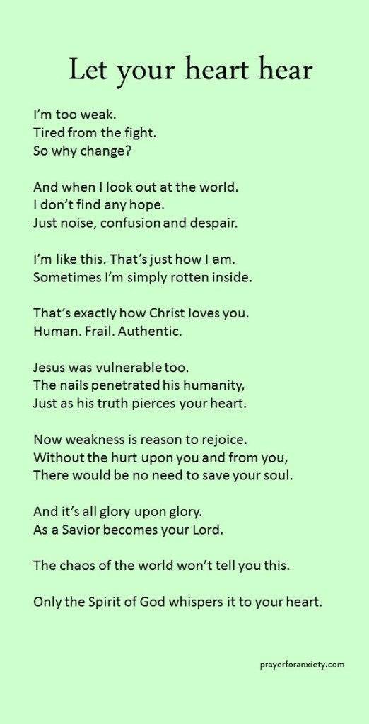 Let your heart hear | Prayer For Anxiety