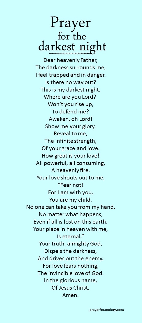 Prayer for the darkest night