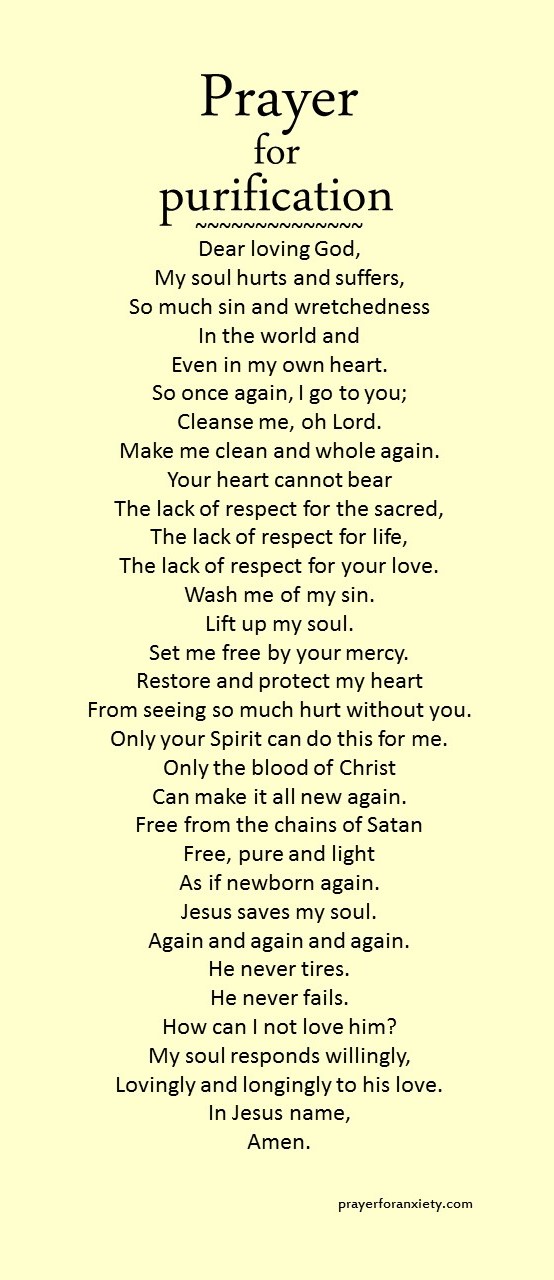 Prayer for purification 