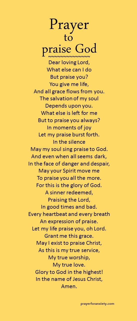 Prayer to praise God