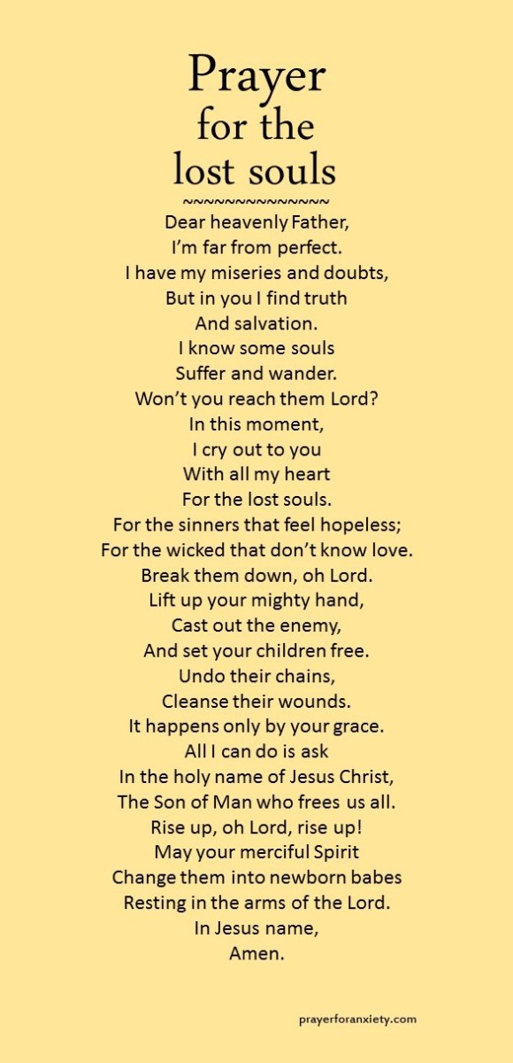 prayer for the lost souls