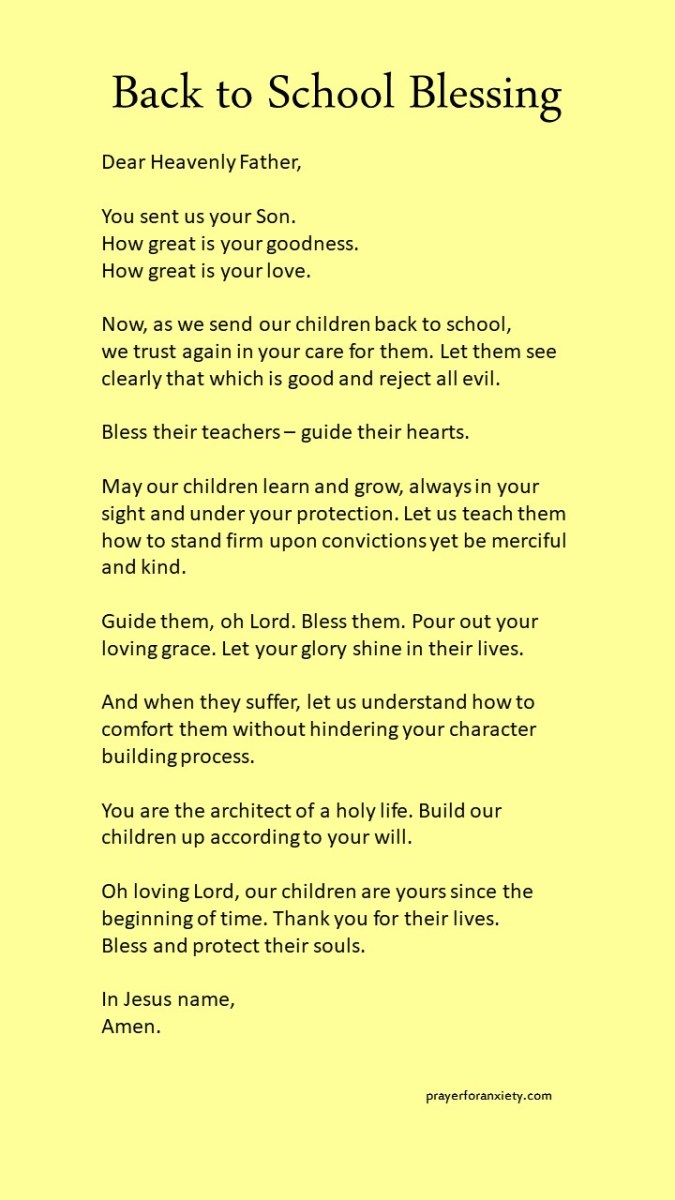 Back to school blessing 