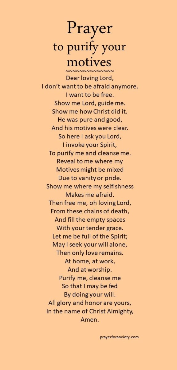 Prayer to purify your motives