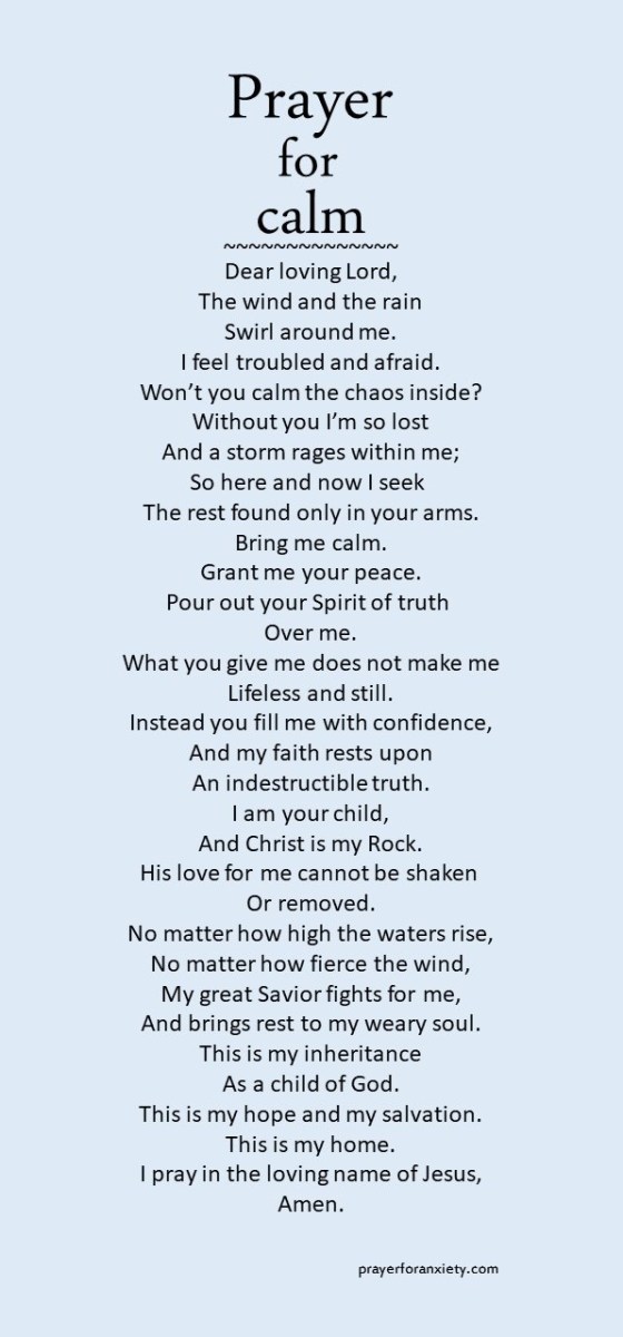Prayer for calm