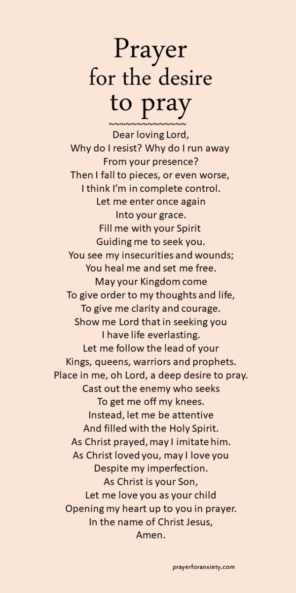 Prayer for the desire to pray