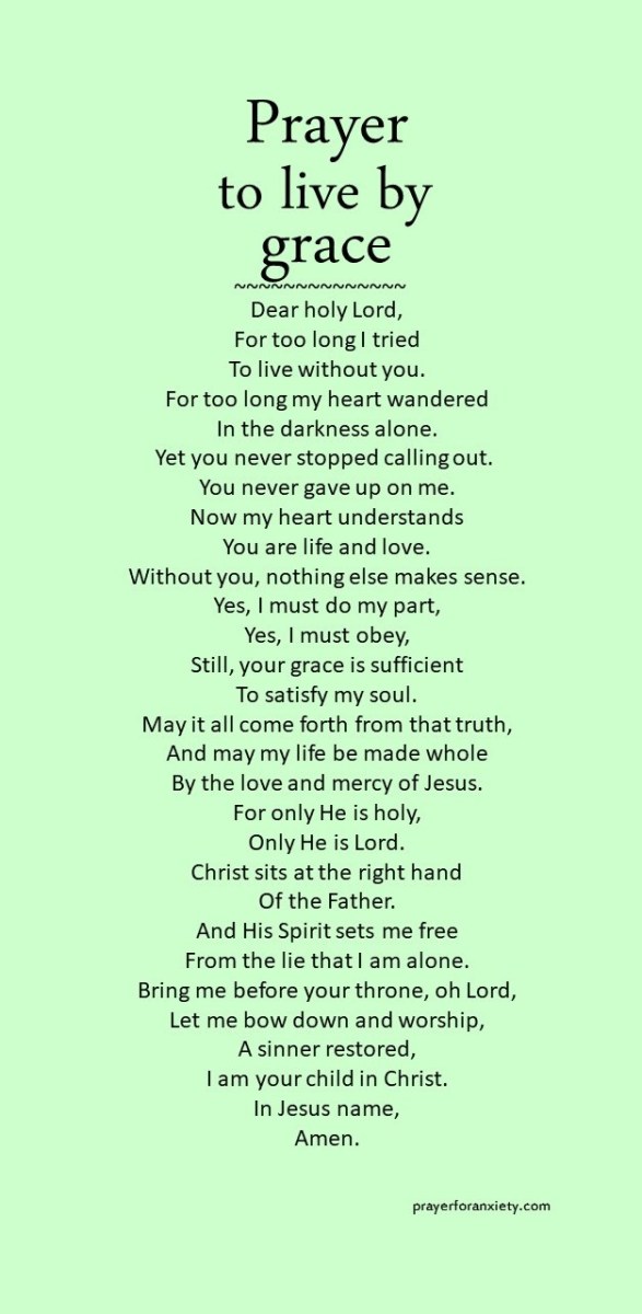 Prayer to live by grace