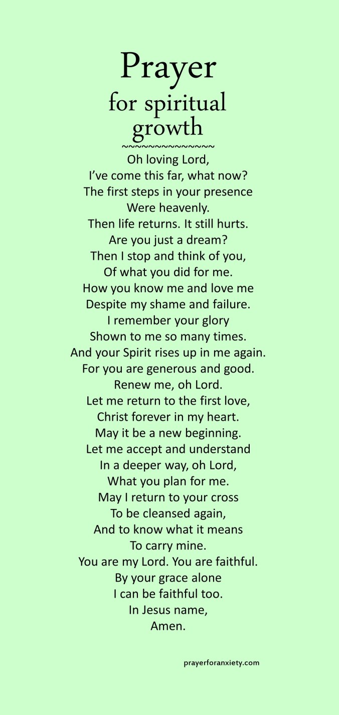 Image of prayer for spiritual growth which helps us understand what it takes to be a mature Christian.