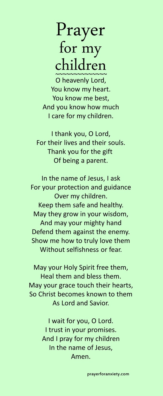 Prayer for my children